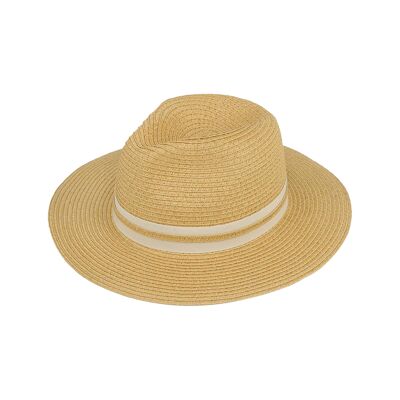 Sombrero de paja elegante para mujer.