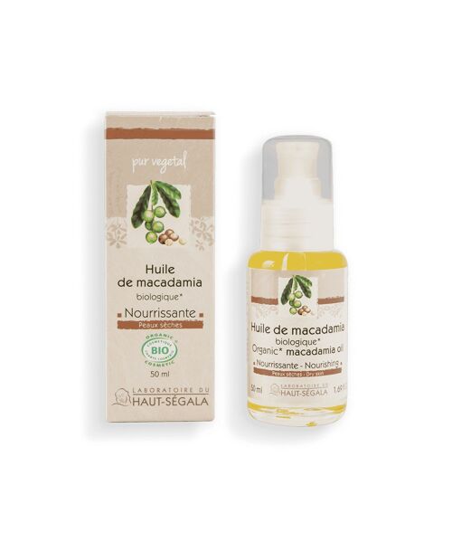 Huile de macadamia certifiée BIO