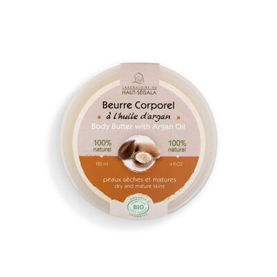 Beurre corporel à l'argan certifié BIO