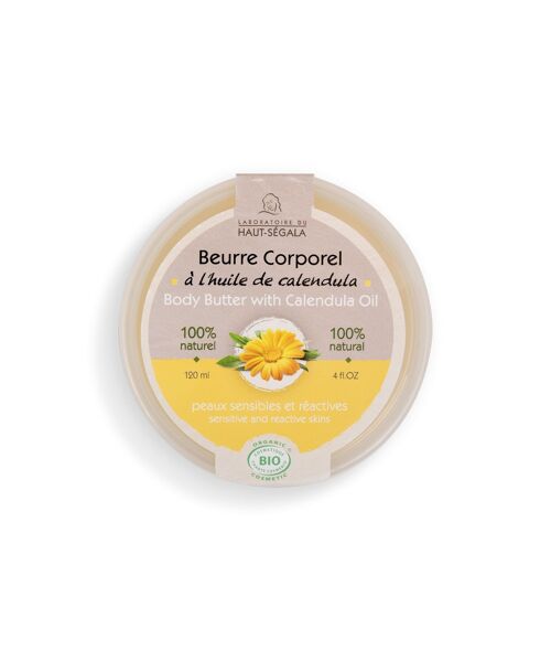 Beurre corporel à l'huile de calendula certifié BIO