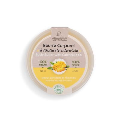 Beurre corporel à l'huile de calendula certifié BIO