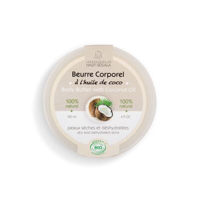 Beurre corporel à l'huile de coco certifié BIO