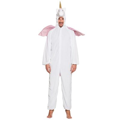 Costume adulte Licorne peluche-max. 1,95 m-Blanc