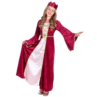 Costume enfant Reine de la renaissance-4-6 jaar