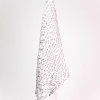 Linen waffle towel in Cream