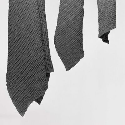 Linen waffle towel set in Charcoal
