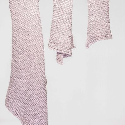 Linen waffle towel set in Dusty Rose