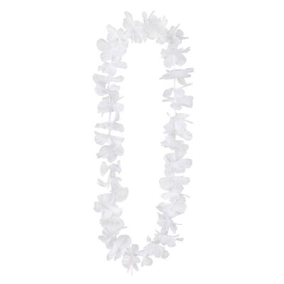 Collier hawaiien Ohana-Blanc