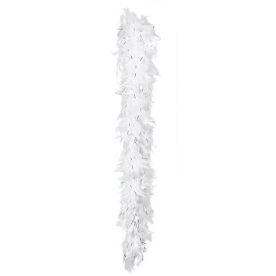 Feather boa 50 g Glamour-Blanc/Argent