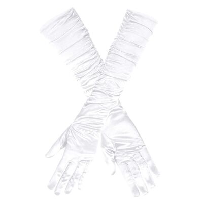 Paire Gants coude Hollywood-Blanc