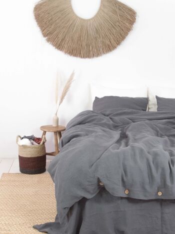 Parure de lit en lin Charcoal - EUSuperKing+Standart 2