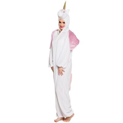 Costume adulte Licorne peluche-max. 1,80 m-Blanc