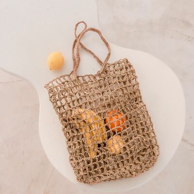 Carrying bag hand-woven from raffia. Reusable shopping net CANANG