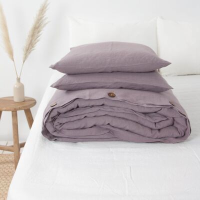 Linen bedding set in Dusty Lavender - US King + Standart