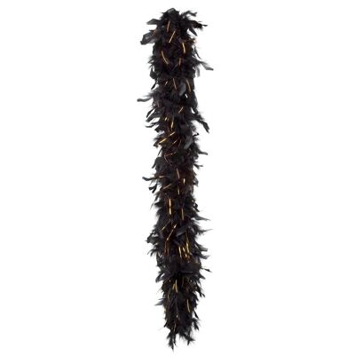 Feather boa 50 g Glamour-Noir/Or