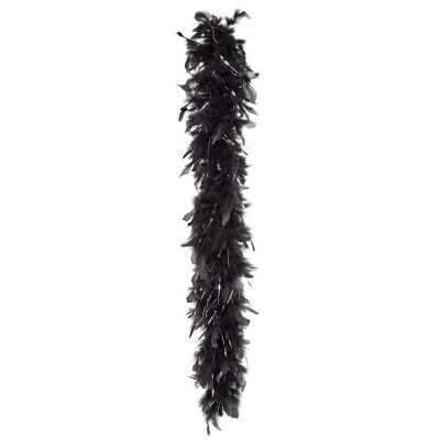 Feather boa 50 g Glamour-Noir/Argent