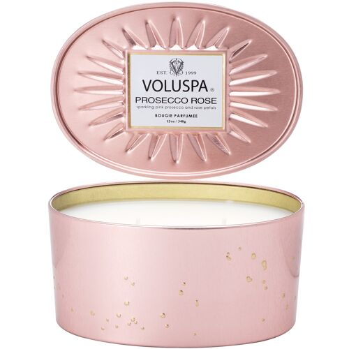 Oval shaped tin candle
prosecco rose