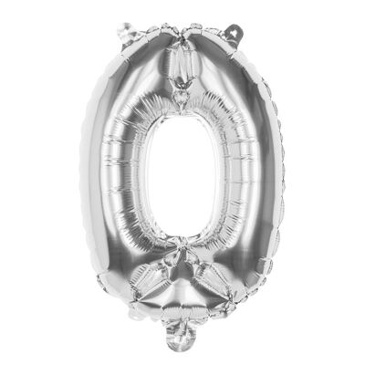 Ballon en aluminium chiffre (36 cm)-0-Argent