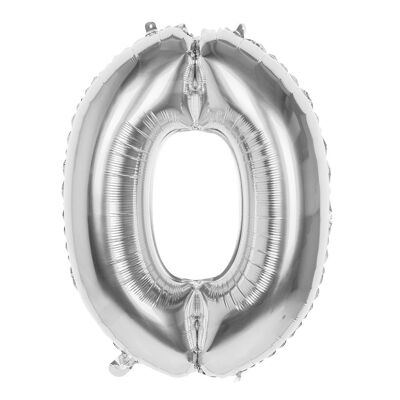 Ballon en aluminium chiffre (86 cm)-0-Argent