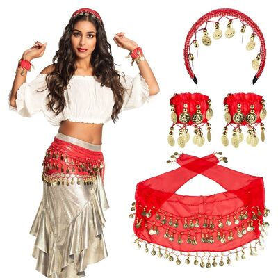 Set Belly dance-Rouge