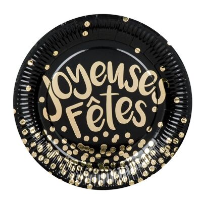 Set 6 Assiettes 'Joyeuses Fêtes'