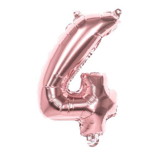 Buy wholesale Number foil balloon (36 cm)-4-Rosé Gold