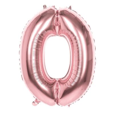 Ballon en aluminium chiffre (86 cm)-0-Rosé Or