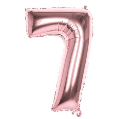 Ballon en aluminium chiffre (86 cm)-7-Rosé Or
