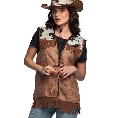 Gilet Western-Marron