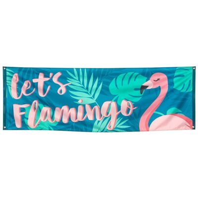 Bannière polyester 'Let's flamingo'