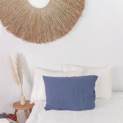 Linen pillowcase in Blue Gray - US Standard
