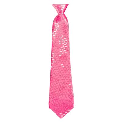 Cravate Spangles-Rosé-vif