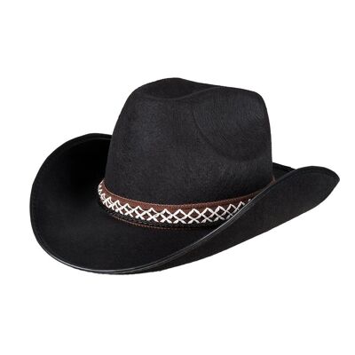 Chapeau enfant Cowboy junior-Noir