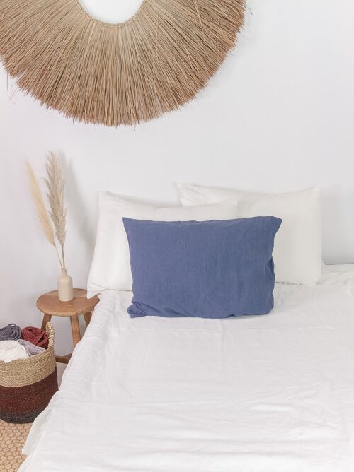 Linen pillowcase in Blue Gray - Big Deco