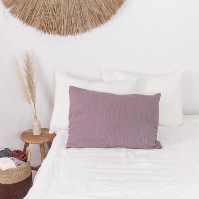 Linen pillowcase in Dusty Lavender - US Jumbo