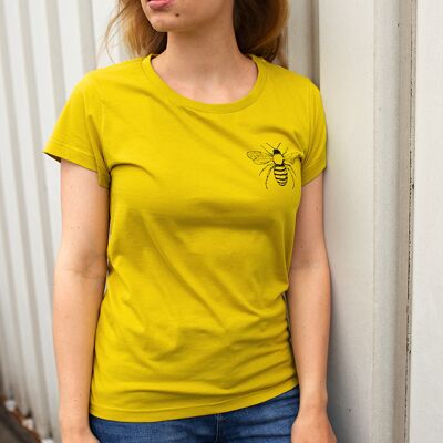 ILP7 Camiseta básica para mujer Bee Antique Moss