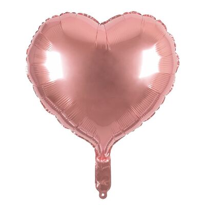 Ballon en aluminium Coeur-Rosé Or