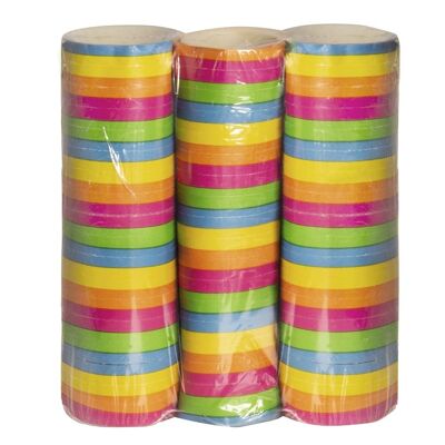 Set 3 Rouleaux de serpentins en papier Arc-en-ciel