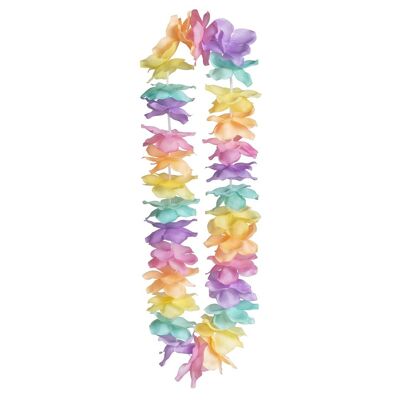 Collier hawaiien Rêve pastel