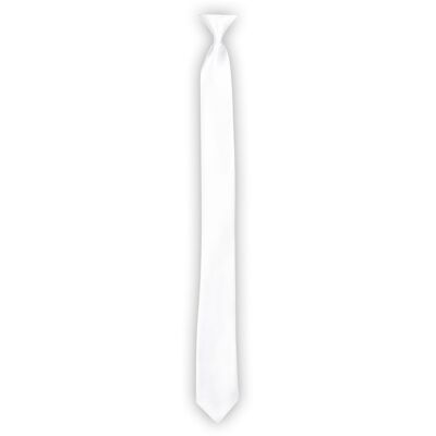 Cravate Shiny-Blanc