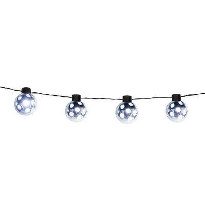 Guirlande lumineuse LED Boule de fête-Argent