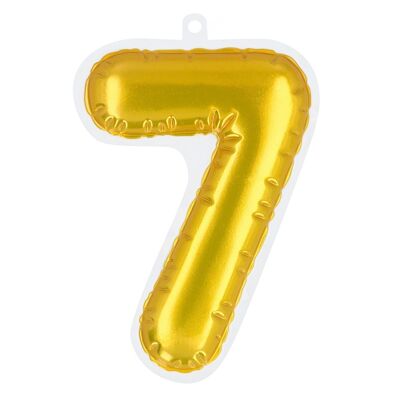 Numéros autocollants de ballon en aluminium-7-Or