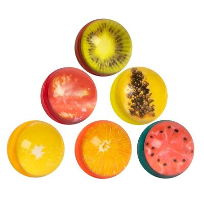 Set 6 Balles rebondissantes Fruits