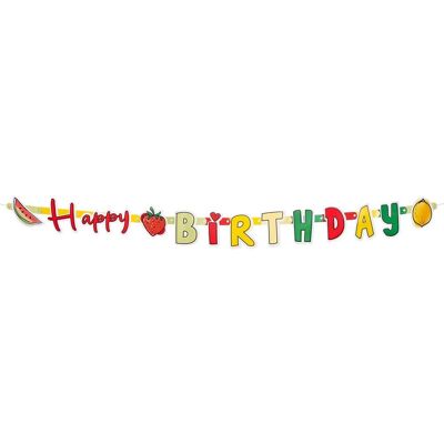 Guirlande de lettre en carton Fruit 'Happy Birthday'