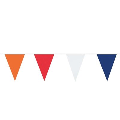 Guirlande de fanions PE Orange-rouge-blanc-bleu-Orange/Rouge/Blanc/Bleu