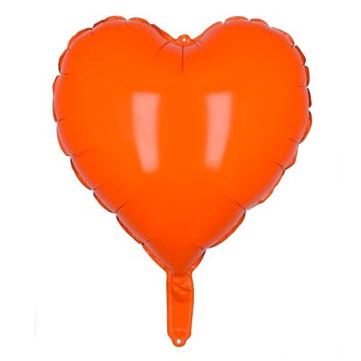 Ballon en aluminium Coeur-Orange