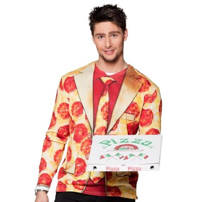 Chemise photoréaliste Pizza pepperoni-XL