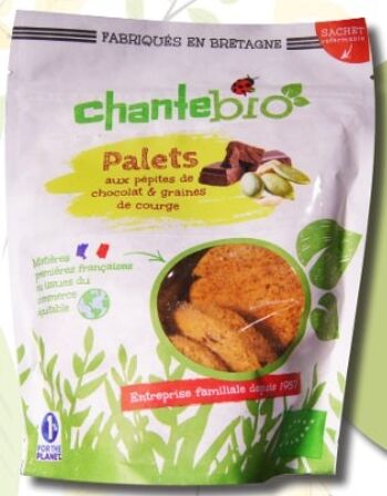 Palets bio aux pépites de chocolat et graines de courge