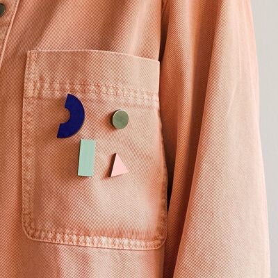 Minimalist Brooches | Pack of brooches with geometric shapes | Klee brooches