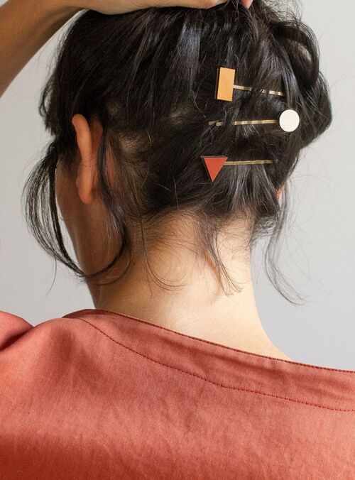 Horquillas geométricas | Accesorios para el pelo modernos | Pack de horquillas Klee